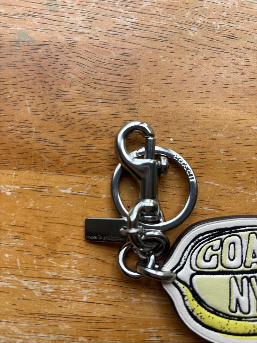 Coach Lemon NYC Keychain Bag Charm